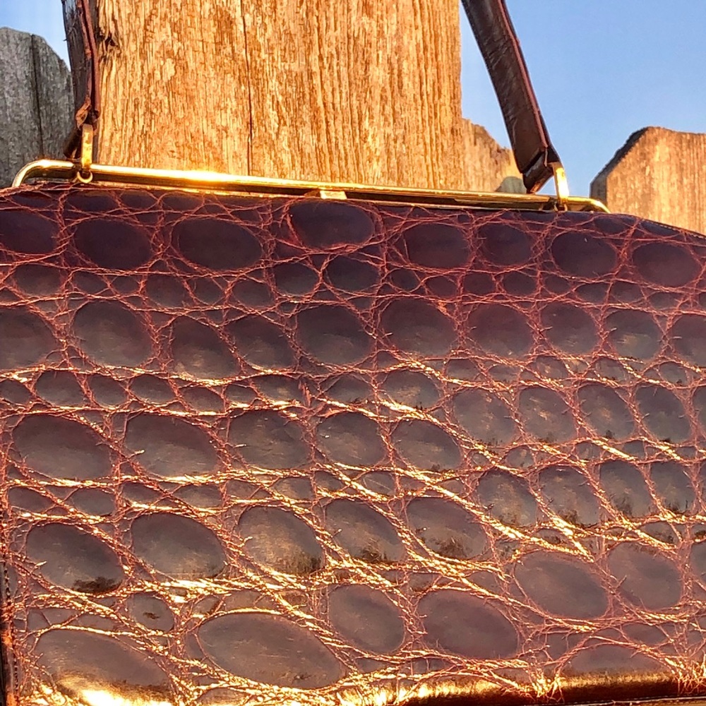 Authentic Alligator Bag Vintage Antique Escort EUC - Picture 3 of 8